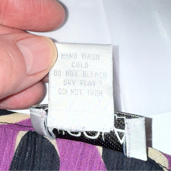 Nicola Purple Abstract Dot Tunic Dress Smocked Empire Waist Long Sleeve - Picture 6 of 7